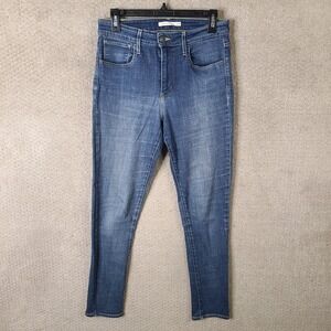 Levis 721 Jeans Womens 30 Blue High Rise Skinny Dark Wash Denim Stretch